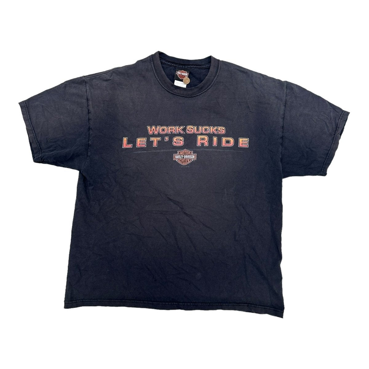 (XL) 00s Harley Davidson work sucks let’s ride